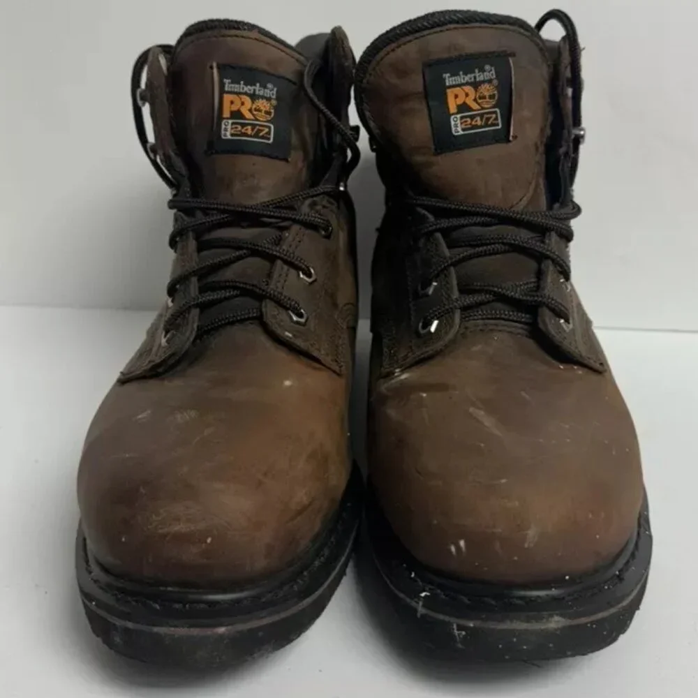 Timberland Pro Mens Pit Boss Steel Toe Work Boot Brown Size 12W